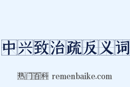中兴致治疏反义词是什么意思的图片